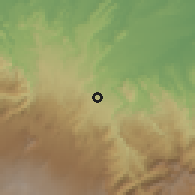 Shaded relief of the 59 km around Tlapacoyan, drawn from the GMTED2010 grid