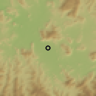Shaded relief of the 59 km around Tlapehuala, drawn from the GMTED2010 grid