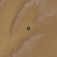 Shaded relief of the 58 km around Calvillo, drawn from the GMTED2010 grid