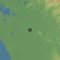 Shaded relief of the 58 km around Tuxpan, drawn from the GMTED2010 grid