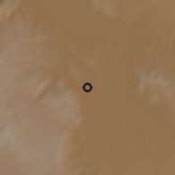 Shaded relief of the 58 km around Canatlán, drawn from the GMTED2010 grid