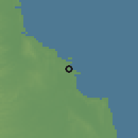 Shaded relief of the 59 km around Veracruz, drawn from the GMTED2010 grid