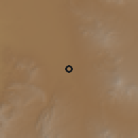 Shaded relief of the 58 km around Vicente Guerrero, drawn from the GMTED2010 grid