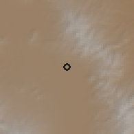 Shaded relief of the 59 km around Villa Cuauhtémoc, drawn from the GMTED2010 grid