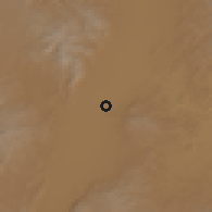 Shaded relief of the 58 km around Villa de Reyes, drawn from the GMTED2010 grid