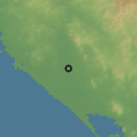 Shaded relief of the 58 km around Villa Unión, drawn from the GMTED2010 grid
