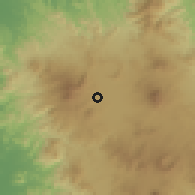 Shaded relief of the 58 km around Xalisco, drawn from the GMTED2010 grid