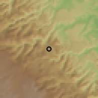 Shaded relief of the 58 km around Xicotepec de Juárez, drawn from the GMTED2010 grid