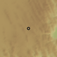 Shaded relief of the 58 km around Cárdenas, drawn from the GMTED2010 grid