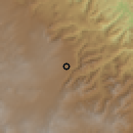 Shaded relief of the 59 km around Zacatlán, drawn from the GMTED2010 grid