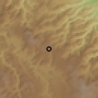 Shaded relief of the 58 km around Zacualtipán, drawn from the GMTED2010 grid