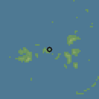 Shaded relief of the 60 km around Eot, drawn from the GMTED2010 grid