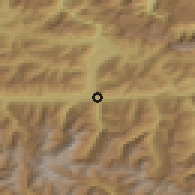 Shaded relief of the 51 km around Bruck an der Großglocknerstraße, drawn from the GMTED2010 grid