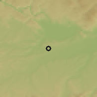 Shaded relief of the 50 km around Buchkirchen, drawn from the GMTED2010 grid