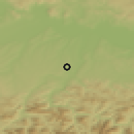 Shaded relief of the 50 km around Dietach, drawn from the GMTED2010 grid