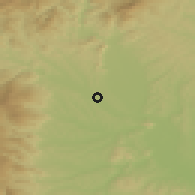 Shaded relief of the 51 km around Dobl, drawn from the GMTED2010 grid