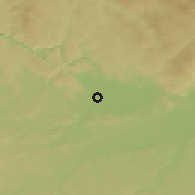 Shaded relief of the 50 km around Eferding, drawn from the GMTED2010 grid