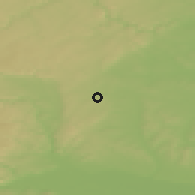Shaded relief of the 50 km around Eggenburg, drawn from the GMTED2010 grid
