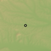 Shaded relief of the 51 km around Fehring, drawn from the GMTED2010 grid