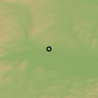 Shaded relief of the 50 km around Fels am Wagram, drawn from the GMTED2010 grid