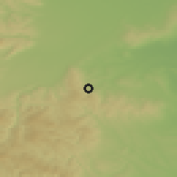 Shaded relief of the 50 km around Forchtenstein, drawn from the GMTED2010 grid
