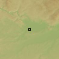 Shaded relief of the 50 km around Fraham, drawn from the GMTED2010 grid