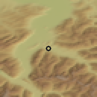 Shaded relief of the 51 km around Frastanz, drawn from the GMTED2010 grid