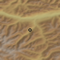 Shaded relief of the 51 km around Fulpmes, drawn from the GMTED2010 grid