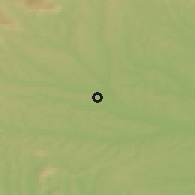 Shaded relief of the 51 km around Fürstenfeld, drawn from the GMTED2010 grid