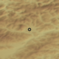 Shaded relief of the 51 km around Gai, drawn from the GMTED2010 grid