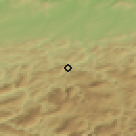 Shaded relief of the 50 km around Gaming, drawn from the GMTED2010 grid