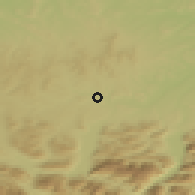 Shaded relief of the 50 km around Gampern, drawn from the GMTED2010 grid