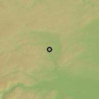 Shaded relief of the 50 km around Gars am Kamp, drawn from the GMTED2010 grid