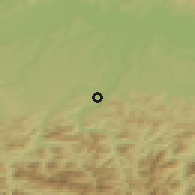 Shaded relief of the 50 km around Garsten, drawn from the GMTED2010 grid