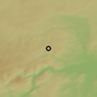 Shaded relief of the 50 km around Gföhl, drawn from the GMTED2010 grid