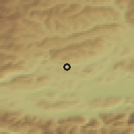 Shaded relief of the 51 km around Glanegg, drawn from the GMTED2010 grid