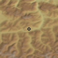 Shaded relief of the 51 km around Goldegg, drawn from the GMTED2010 grid