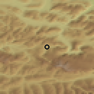 Shaded relief of the 51 km around Gosau, drawn from the GMTED2010 grid