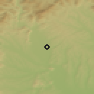 Shaded relief of the 51 km around Gössendorf, drawn from the GMTED2010 grid