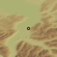 Shaded relief of the 51 km around Götzis, drawn from the GMTED2010 grid