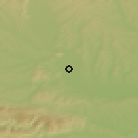 Shaded relief of the 51 km around Gralla, drawn from the GMTED2010 grid