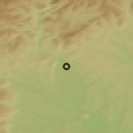 Shaded relief of the 51 km around Graz, drawn from the GMTED2010 grid