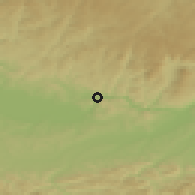 Shaded relief of the 50 km around Grein, drawn from the GMTED2010 grid