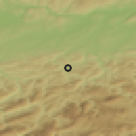 Shaded relief of the 50 km around Gresten, drawn from the GMTED2010 grid
