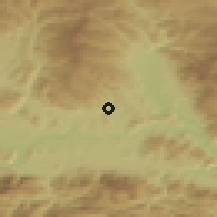 Shaded relief of the 51 km around Griffen, drawn from the GMTED2010 grid