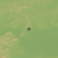 Shaded relief of the 50 km around Großebersdorf, drawn from the GMTED2010 grid