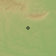 Shaded relief of the 51 km around Großpetersdorf, drawn from the GMTED2010 grid