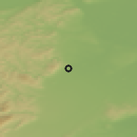Shaded relief of the 50 km around Guntramsdorf, drawn from the GMTED2010 grid