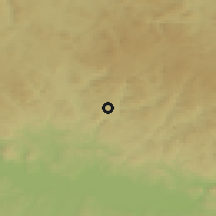 Shaded relief of the 50 km around Gutau, drawn from the GMTED2010 grid