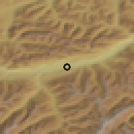 Shaded relief of the 51 km around Hall in Tirol, drawn from the GMTED2010 grid